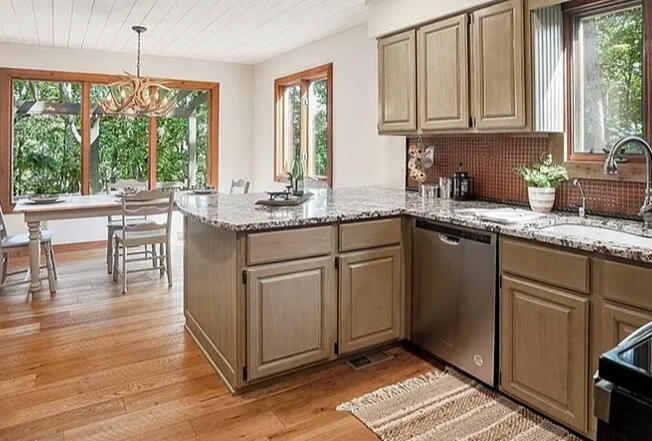Big Canoe Staging Project. Combination of new & thrifted furnishings. Due to a limited budget, just a few items are enough for potential buyers to envision the space.